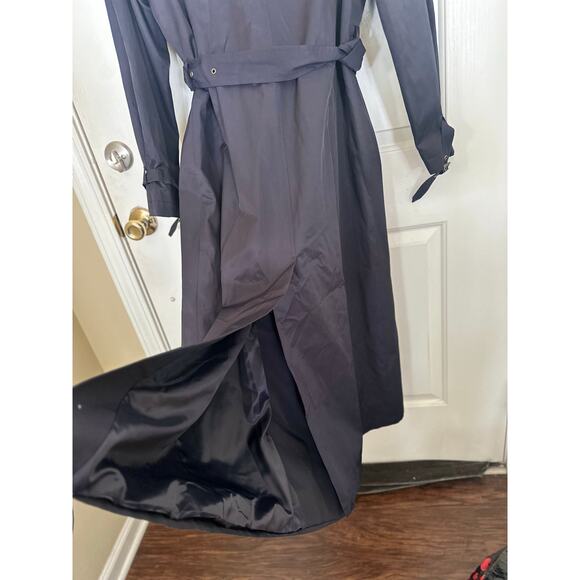 Ralph Lauren Coat Women's Size S Blue Double-Breasted Trench Coat Classic Preppy - Picture 9 of 11
